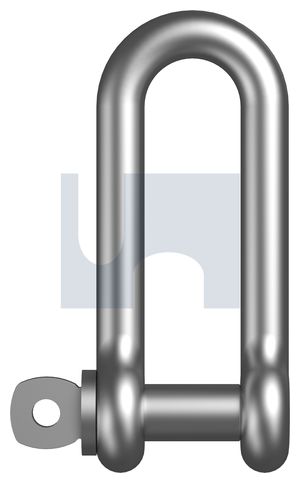 316 stainless steel d shackle long:m6 x 48mm - pack of 1