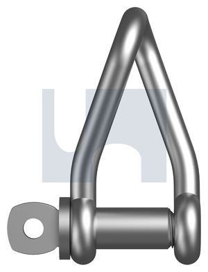 316 stainless steel d shackle twist:m8 x 32mm - pack of 1