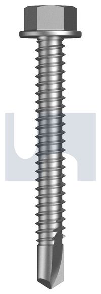 316 stainless steel self-drilling hex screw coarse 316 stainless steel 14-14x50 - pack of 500